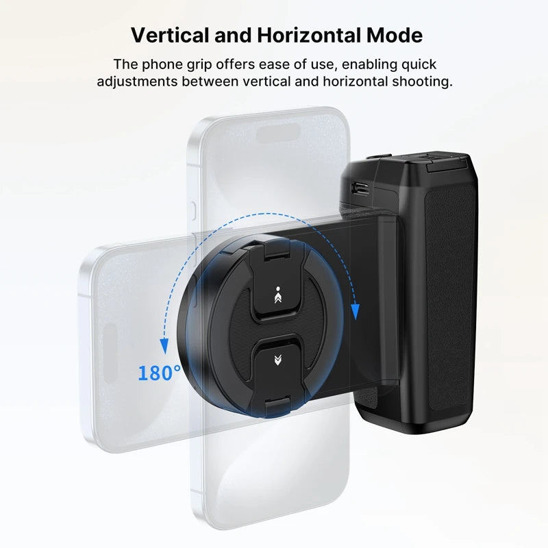Ulanzi Telefone Camera Grip Handle, Obturador Magsafe Bluetooth, Estabilizador Selfie Smartphone, Tiro Horizontal Vertical, MA35